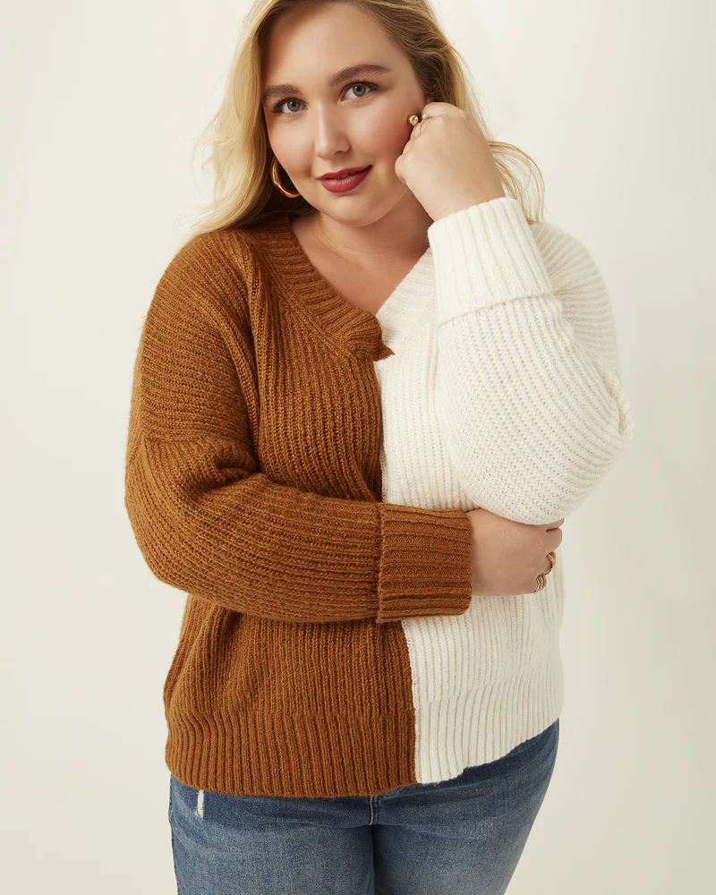 Aisha Plus Size Colorblocked Sweater | Dia&Co | Dia&Co