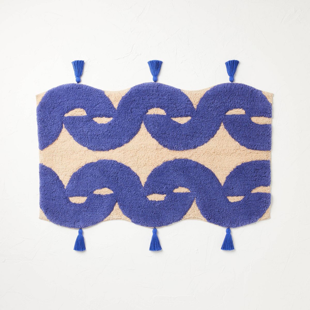 Concentric Wave Blue Bath Rug Blue - Opalhouse™ Designed with Jungalow™ | Target