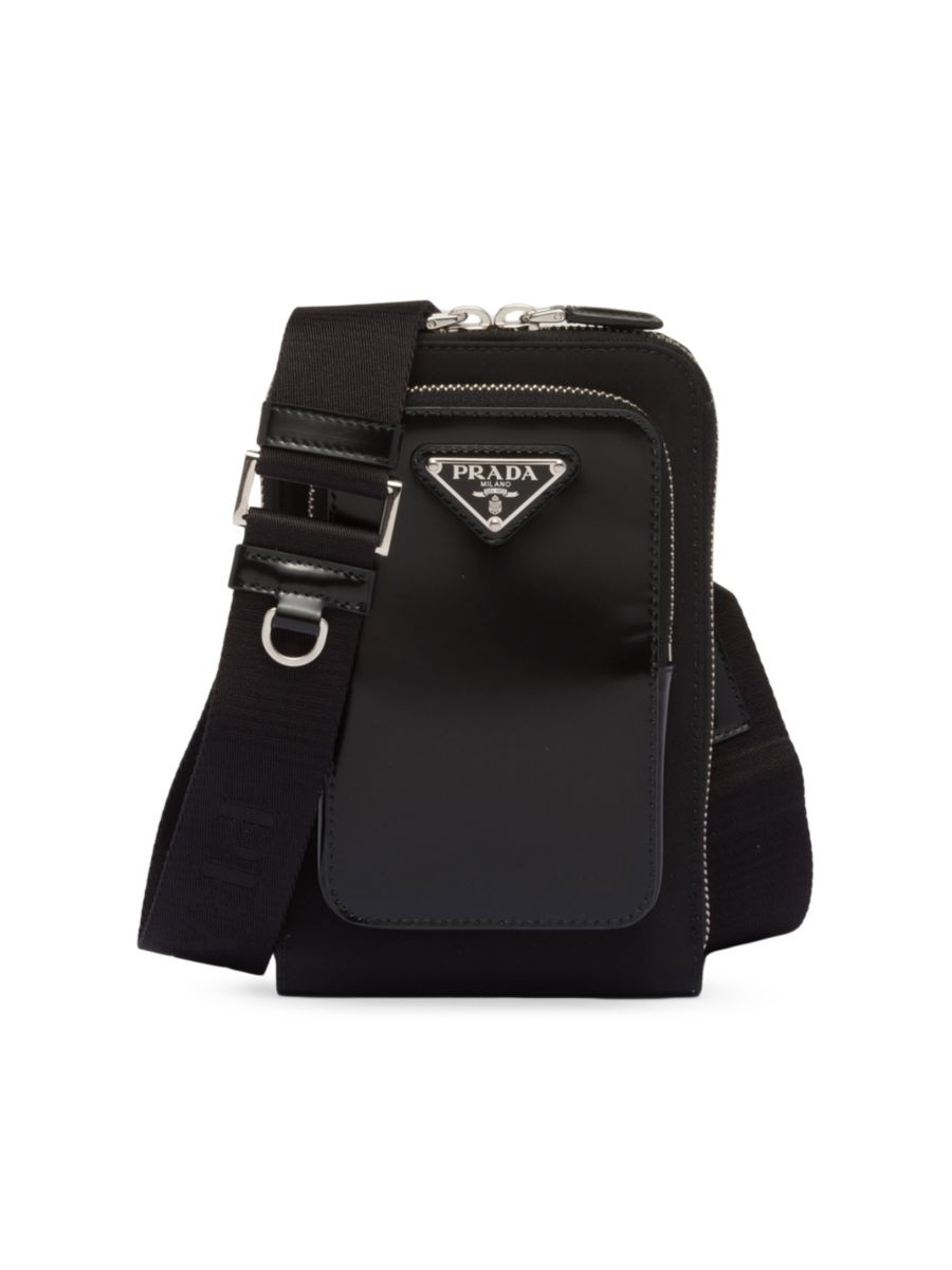 Re-Nylon And Brushed Leather Smartphone Case | Saks Fifth Avenue