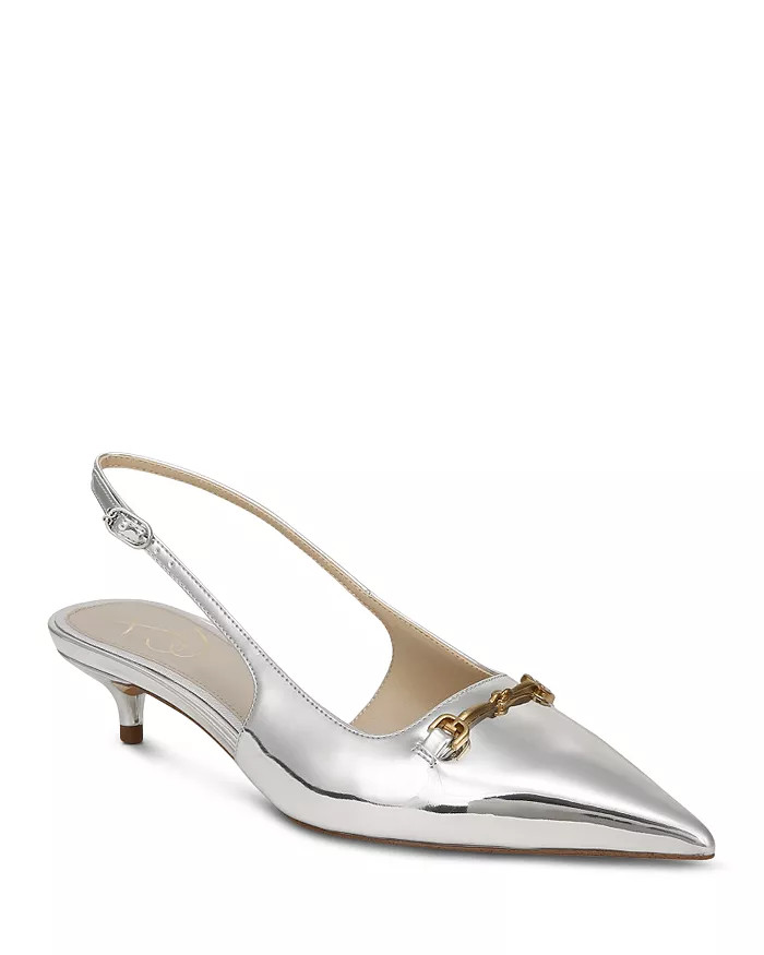 Women's Fitzgerald Slip On Slingback Kitten Heel Pumps | Bloomingdale's (US)