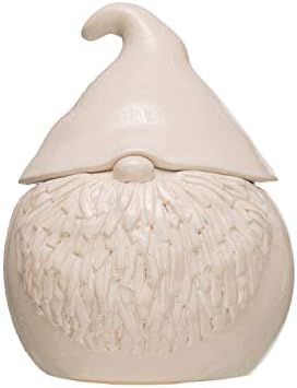 Amazon.com: Creative Co-Op Shaped Stoneware Kitchen Jar Gnomes, White : Home & Kitchen | Amazon (US)