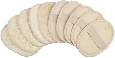 10 Packs Exfoliating Loofah Sponge Pads,Large 4x5.7-100% Natural Luffa and Terry Cloth Materials,... | Amazon (US)