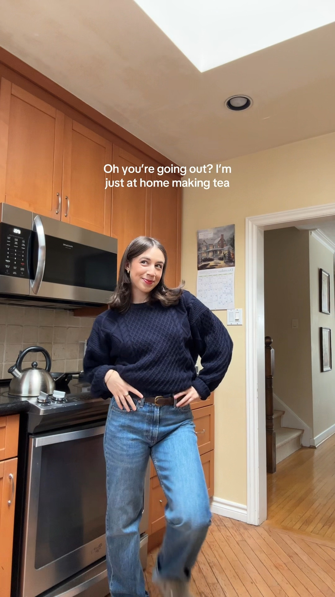 cozy ootd | jeans size 26, sweater size S