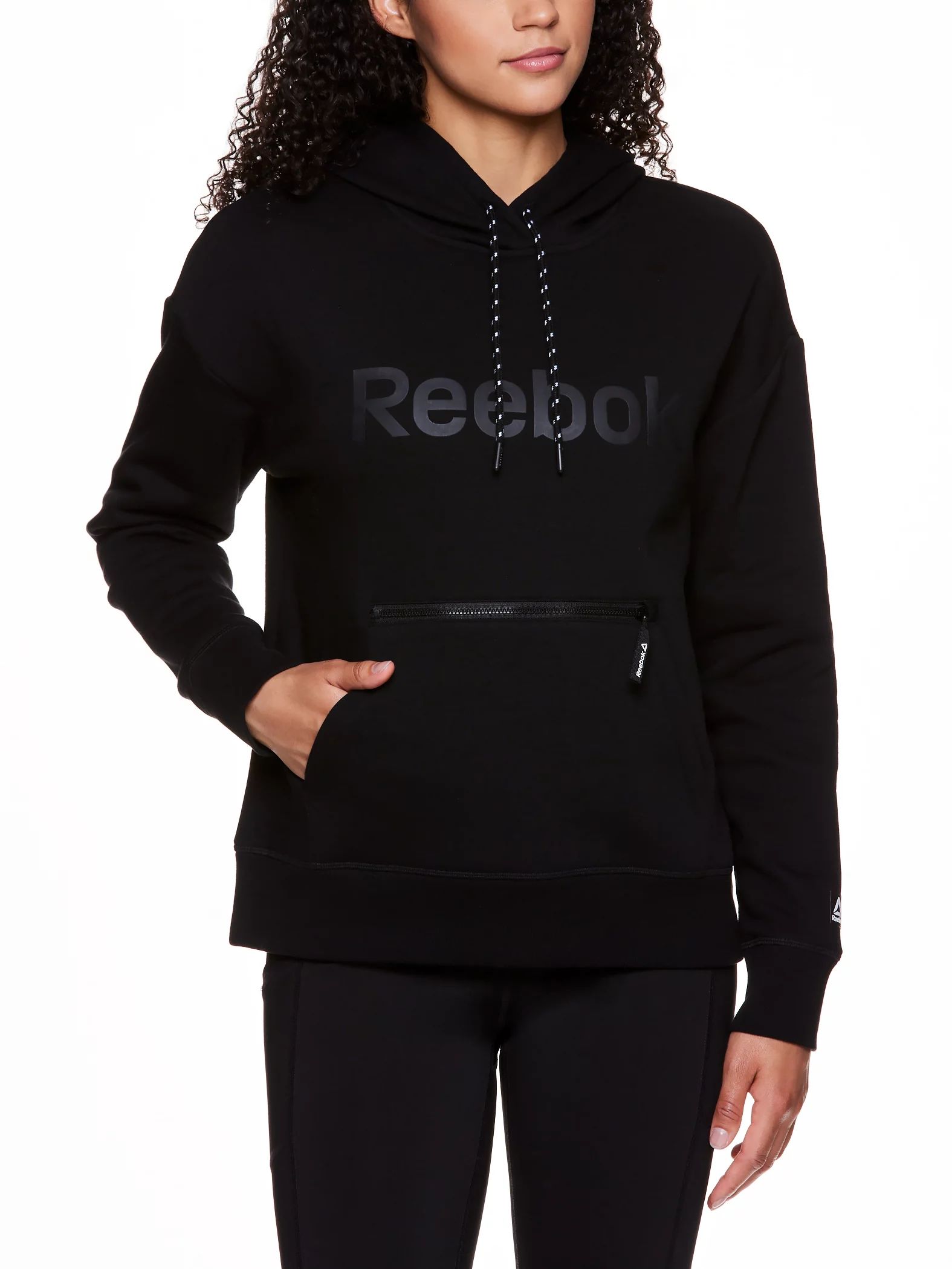 Reebok Women's Super Soft Cropped Gravity Hoodie with Zipper Pocket - Walmart.com | Walmart (US)