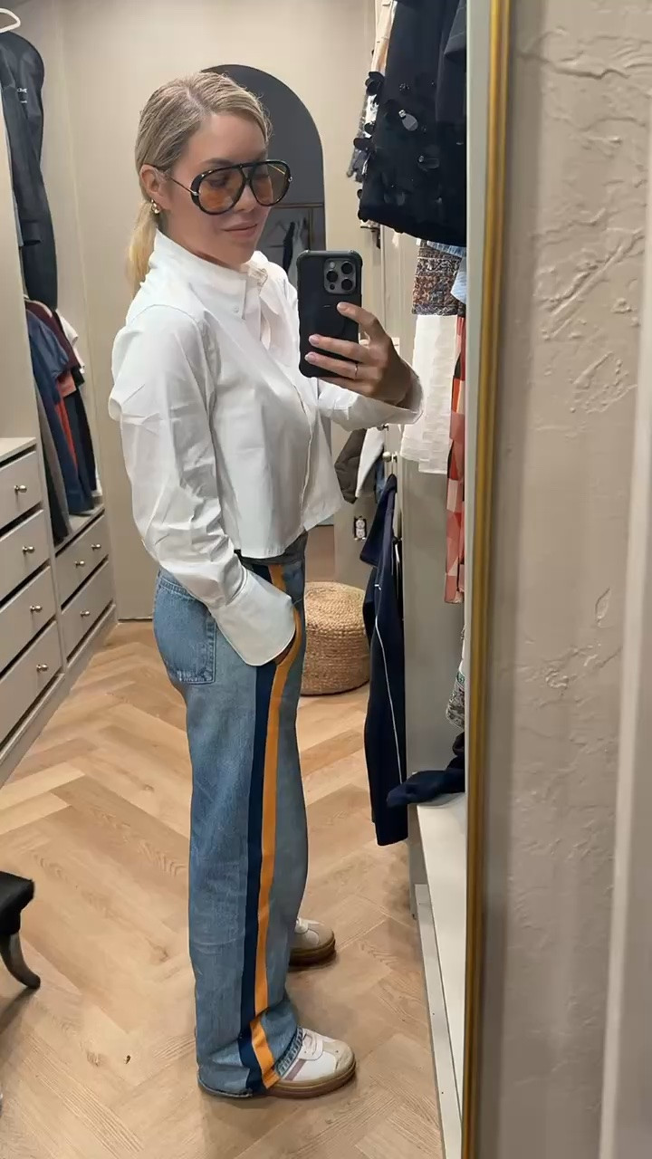 This cropped button down seems so luxe but is $20 on Amazon! And these are the viral pj jeans - I’m obsessed!

#LTKdayinmylife #LTKOver40 #LTKootd #LTKootd #LTKgrwm #LTKdayinmylife