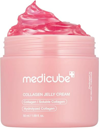 medicube Collagen Jelly Cream- Niacinamide & Freeze-Dried Hydrolyzed Collagen - Boosts skin's barrier hydration and gives 24h Glow & Lifted Look - Korean skincare (1.69 Fl Oz (Pack of 1)) | Amazon (US)