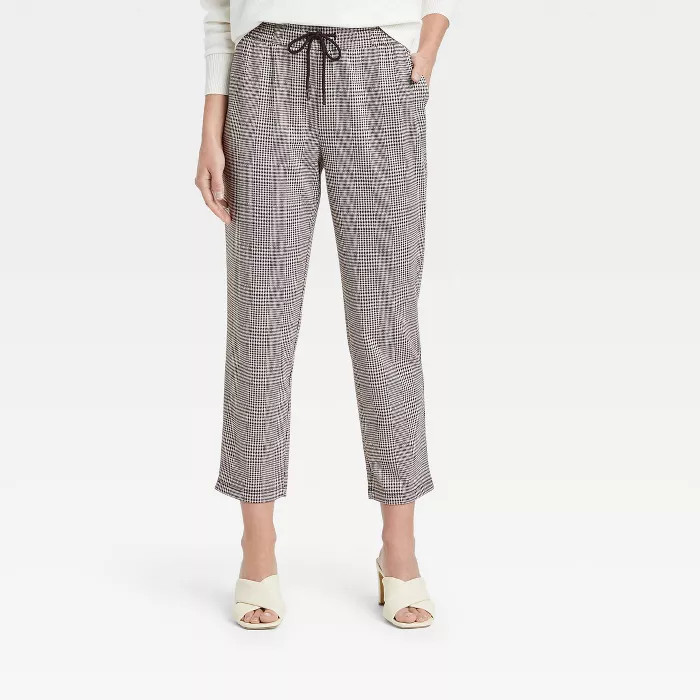 Women's High-Rise Knit Drawstring Ankle Pull-On Pants - A New Day™ | Target