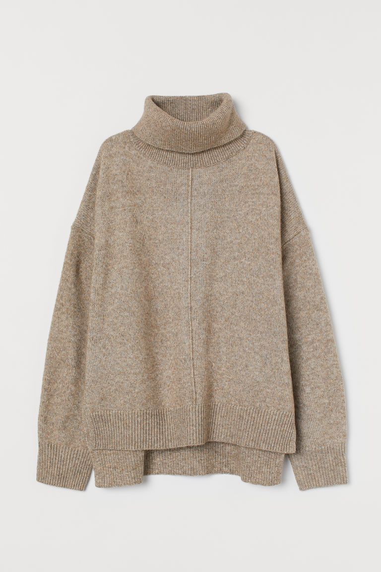 H & M - Knit Turtleneck Sweater - Beige | H&M (US + CA)