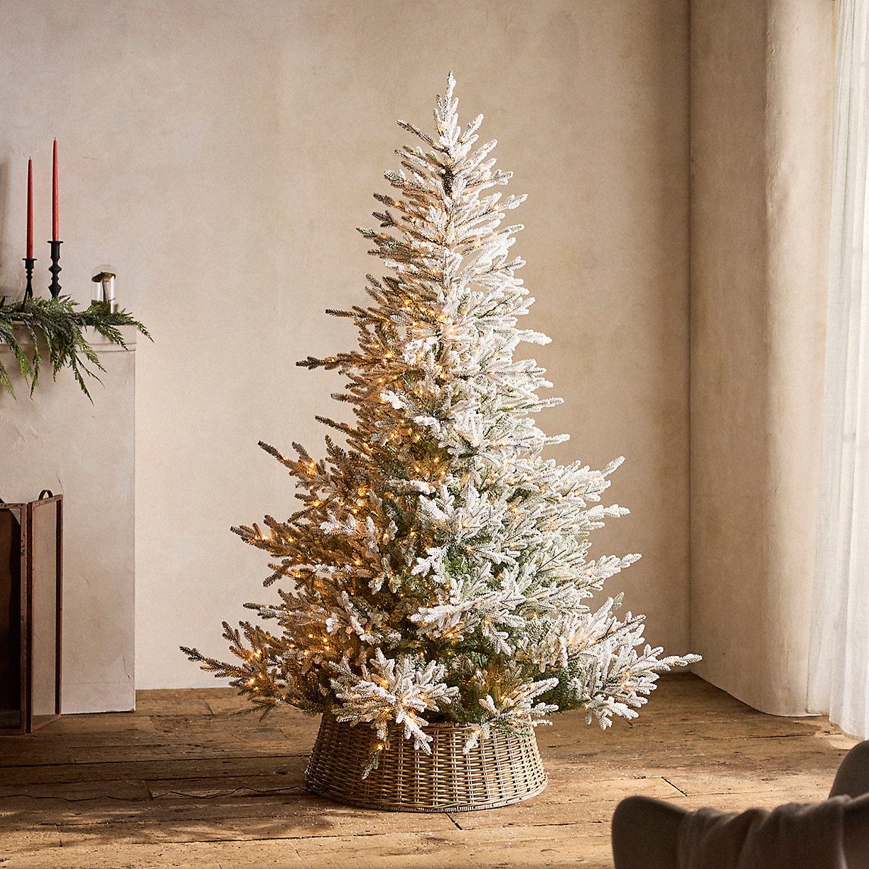 Faux Pre-Lit Snowy Norway Spruce | Terrain