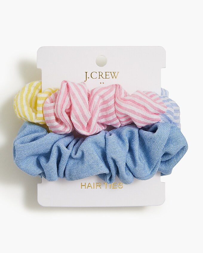 Seersucker scrunchies set | J.Crew Factory