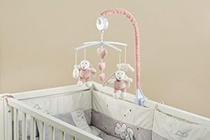 Baby Brielle Girl Bunny Musical Soother Crib and Bassinet Nursery Room Mobile Set | Amazon (US)