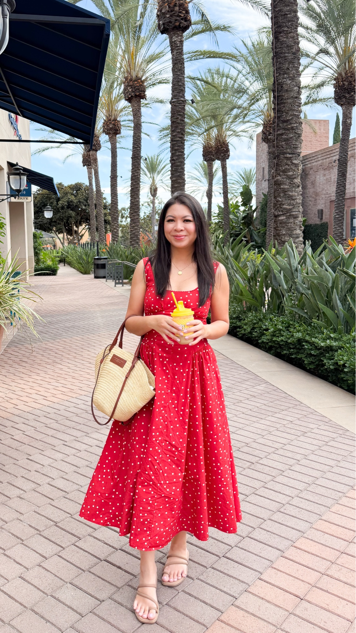 Abercrombie midi polka dot dress 100% cotton bra-free dress with the comfiest Crocs sandals and Sezane straw bag. Vacation dress style

#LTKsummer #LTKtravel #LTKstyletip