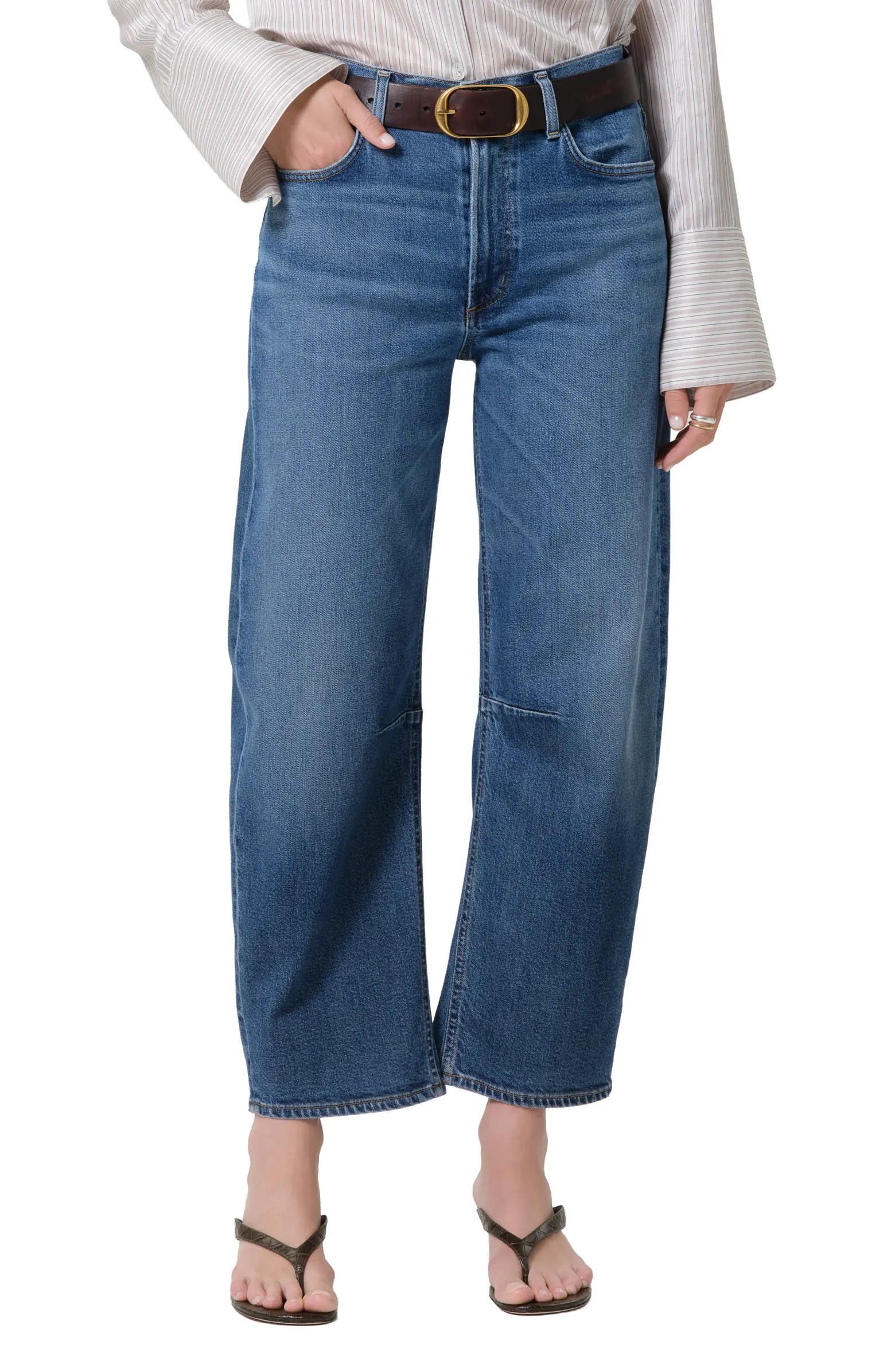 Miro High Waist Ankle Relaxed Barrel Jeans | Nordstrom
