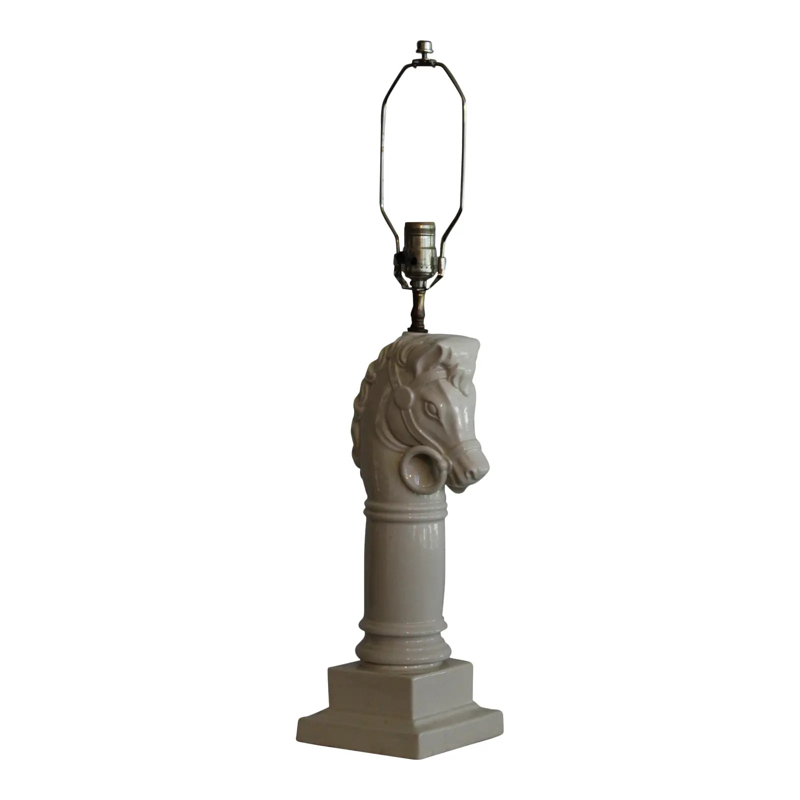 Dorothy Draper Influence Equine Wedgwood Style Lamp | Chairish