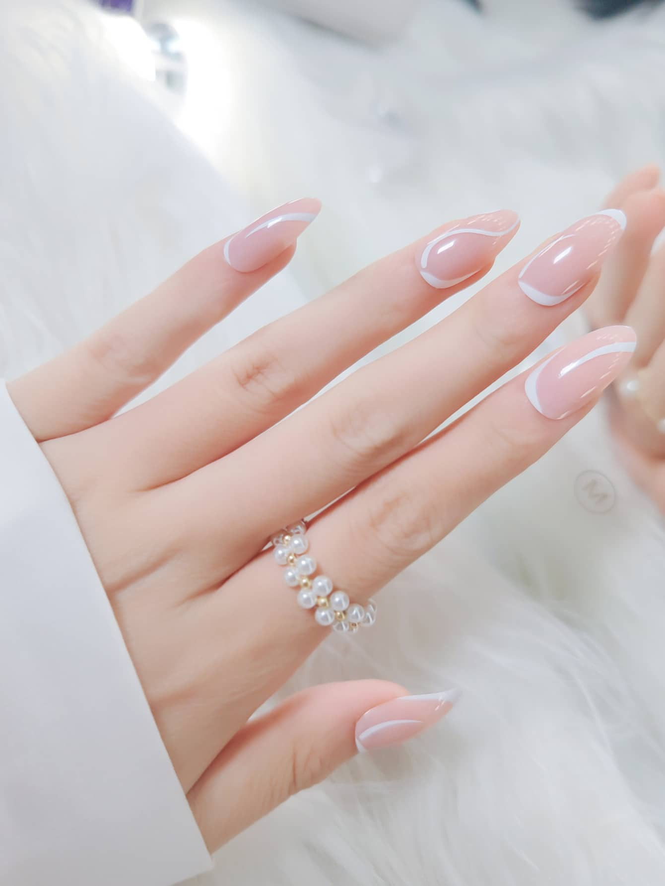 24pcs Long Almond Fake Nail & 1pc Nail File & 1sheet Tape | SHEIN