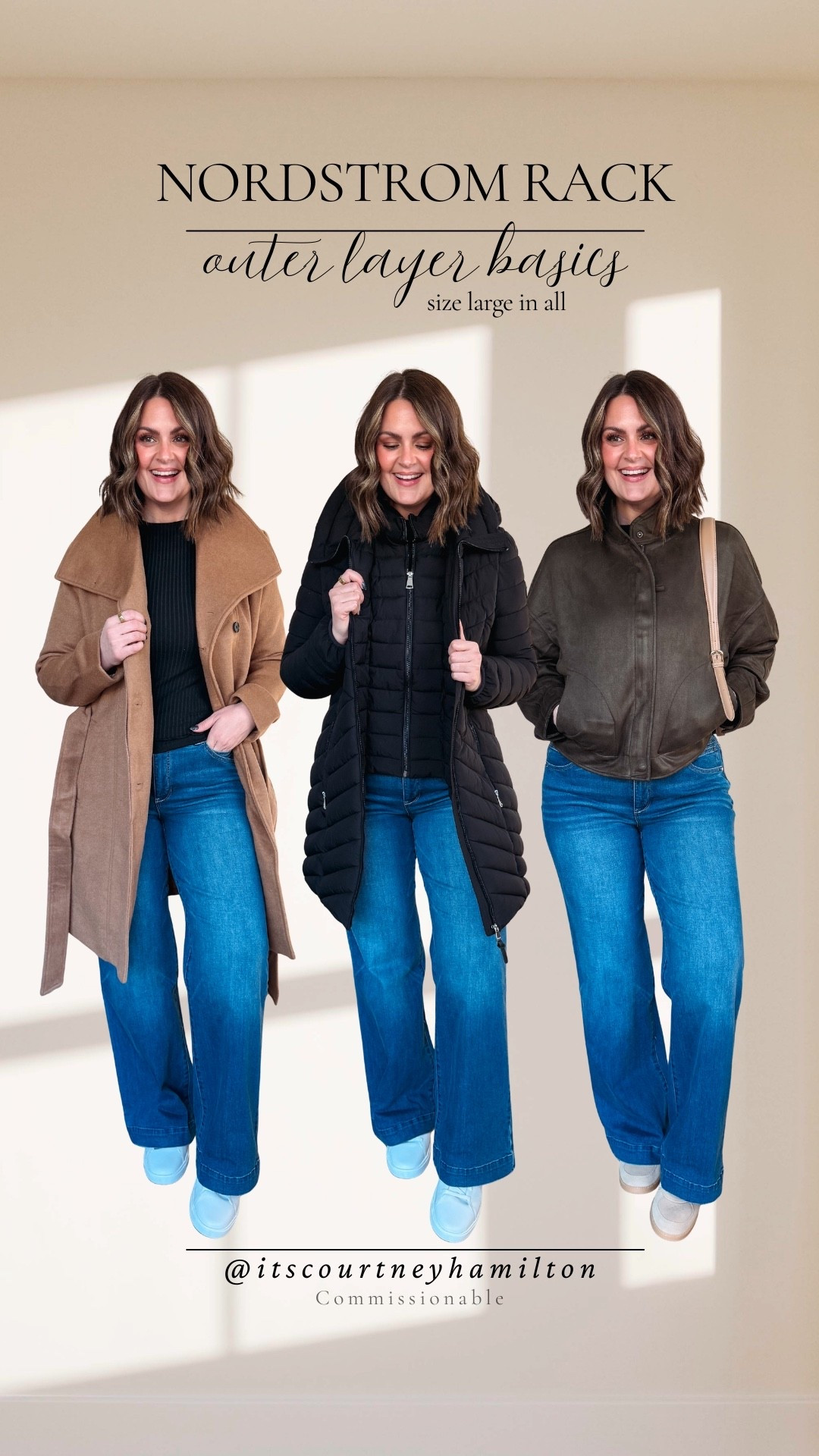 Wardrobe staple outerwear from Nordstrom Rack - highly recommend these!

Camel wool blend wrap, Large
Faux suede, large
Black shirt, large (could’ve done XL for a little more room)
Jeans, 12
Sneakers, true size 10
Black Packable puffer, large

@nordstromrack #nordstromrackpartner #rackscore midsize, size 12, closet staples, winter jacket, wool coat, bomber jacket, suede jacket 

#LTKSeasonal #LTKSaleAlert #LTKFindsUnder100