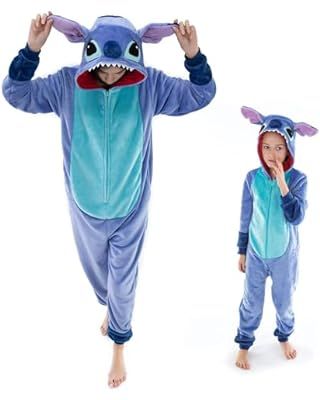 Stitch Cosplay Costumes Cartoon Sleepsuit Teens Lounge Wear Unisex Adult Onesie Pajamas | Amazon (US)
