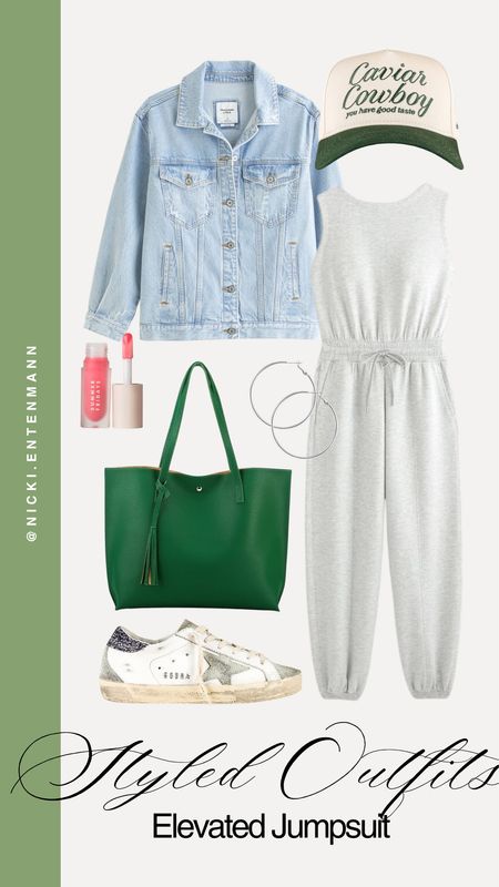 Styled up an easy but cute mom casual outfit for us, featuring the most comfy jumpsuit from Abercrombie!! 

Styled outfits, mom fit, casual mom fit, elevated jumpsuit outfit, how to style a jumpsuit, spring jean jacket, nicki entenmann 

#LTKSeasonal #LTKstyletip