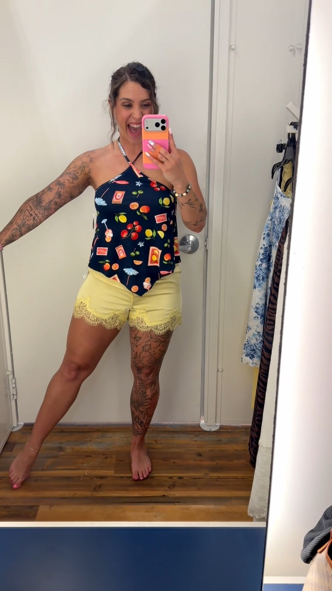 Love these shorts so much! Also comes in black. I’m wearing an xs here but would do a small. This print is sold out currently in the top but comes in dresses too. This top also comes in more colors. I’m wearing a small

#LTKootd #LTKSeasonal #LTKTravel