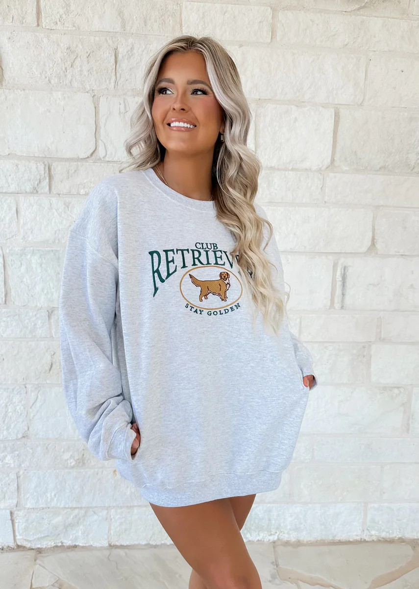 Restock - Retriever Embroidered Sweatshirt | CK Squared Boutique