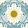 The Sun and its life providing energy Black and Gold | Spoonflower