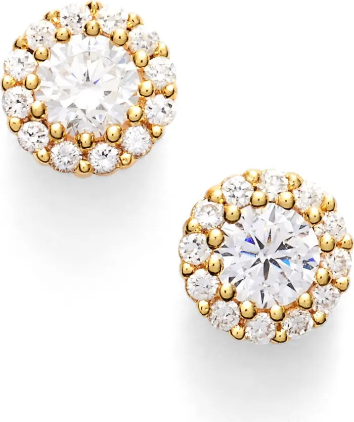 Precious Metal Plated Cubic Zirconia Stud Earrings | Nordstrom