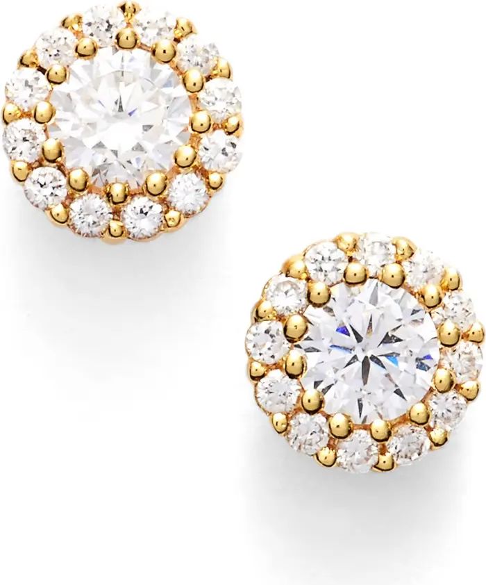 Precious Metal Plated Cubic Zirconia Stud Earrings | Nordstrom