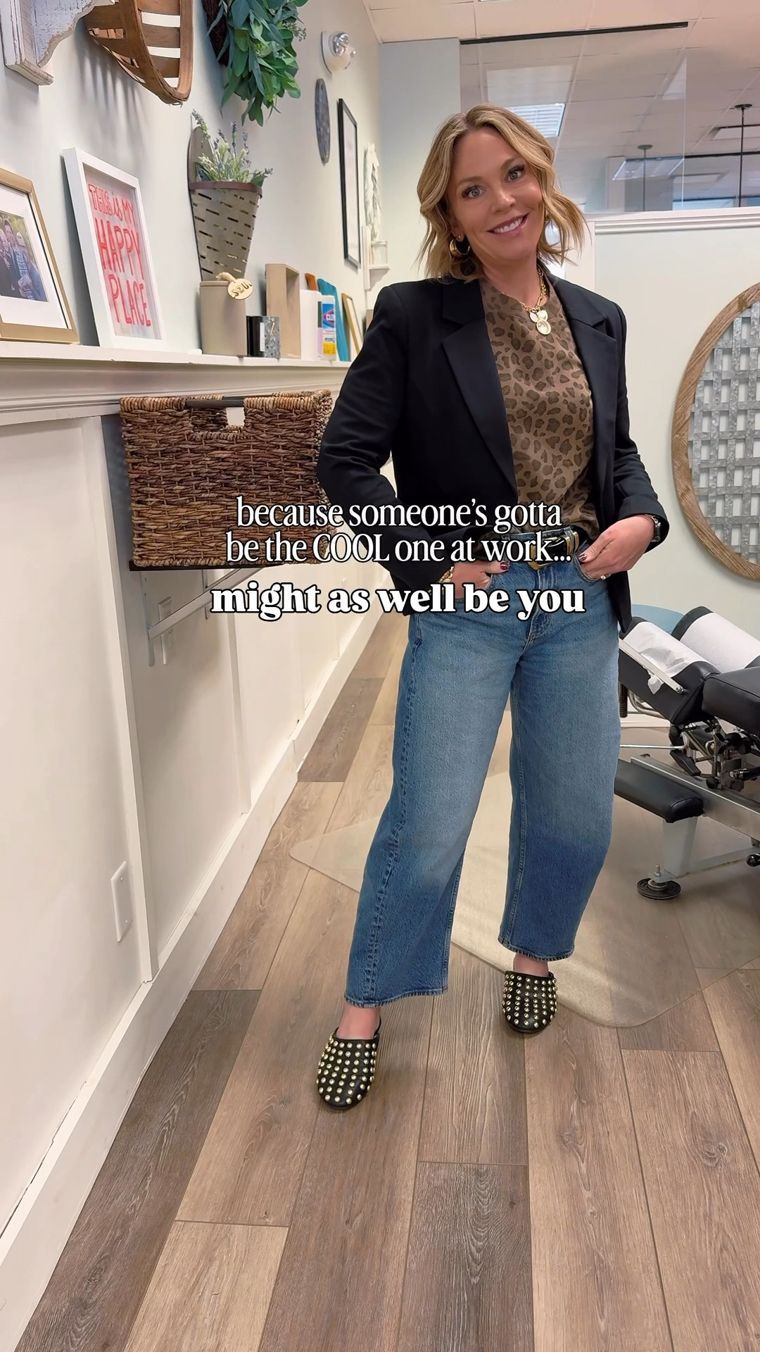 because someone’s gotta be the cool one at work… might as well be you😎✌️

i used to save my cute outfits for weekends
like?? for what?? a 2 hour dinner and target run

meanwhile i’m at work 40+ hours a week🏃‍♀️
wearing the most forgettable outfits of my life🙄

hard pass✌️

so i stopped playing it safe
stopped overthinking “appropriate”
and started dressing like myself… 
every day😎

turns out
you can be comfy
you can be professional
and you can still have a little personality💃🌶️

we’re not doing boring work outfits anymore👋
respectfully

✨follow me if you’re done feeling meh in your clothes and ready to feel like yourself again 🤍

#millennialmomstyle #workoutfitideas #casualworkoutfits #businesscasualstyle #momstyle #sportsmomstyle #effortlessstyle #stylednotoverdone #over40style #midwestmom #chiropractorlife #realoutfits #everydayfashion #wearwhatyoulove #confidenceinstyle #outfitinspo #simpleoutfits

#LTKWorkwear #LTKOver40 #LTKootd