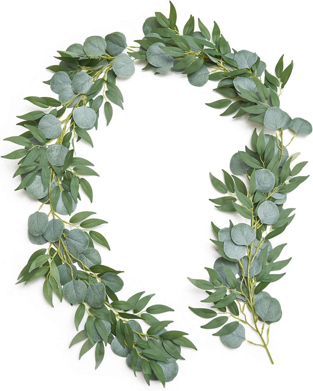 Ling's moment Artificial Eucalyptus and Willow Garland, 5.8FT Fake Vine Greenery Leaves for Weddi... | Amazon (US)