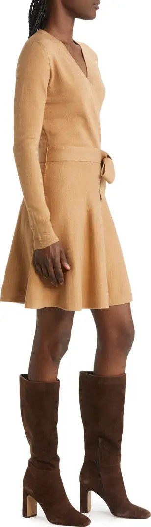 French Connection Long Sleeve Faux Wrap Sweater Dress | Nordstrom | Nordstrom