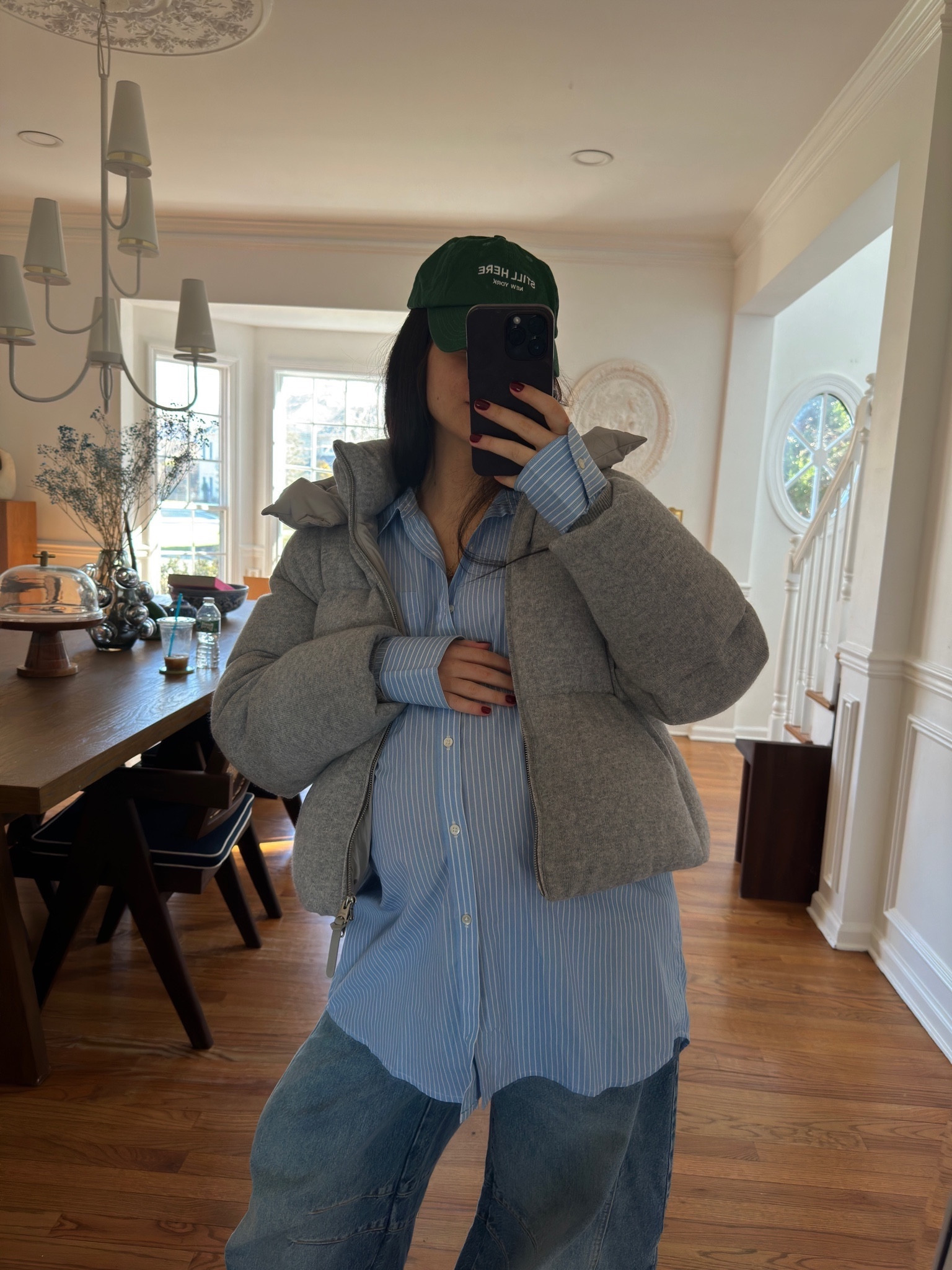 Effortless Friday vibes running errands in my cozy @mackage knit puffer! Link in bio for the look.  #FridayFashion #MackageStyle #PregnancyStyle 