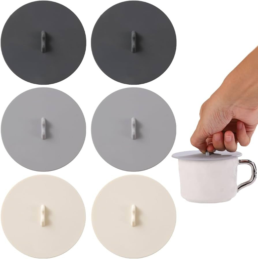 6 PCS Silicone Cup Covers Silicone Cup Lids Anti-dust Airtight Seal Lids Silicones Mug Cover Crea... | Amazon (US)