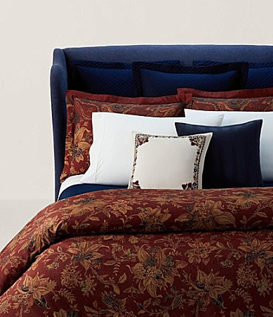 Ralph Lauren Inez Paisley Sateen Comforter - King Comforter | Dillard's
