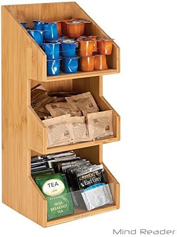 Mind Reader Coffee Condiment and Accessories Caddy Organizer, Bamboo Brown | Amazon (US)