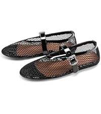 DREAM PAIRS Women's Mesh Ballet Ballerina Flats Fishnet Mary Jane Shoes for Dressy Casual Daily,S... | Amazon (CA)