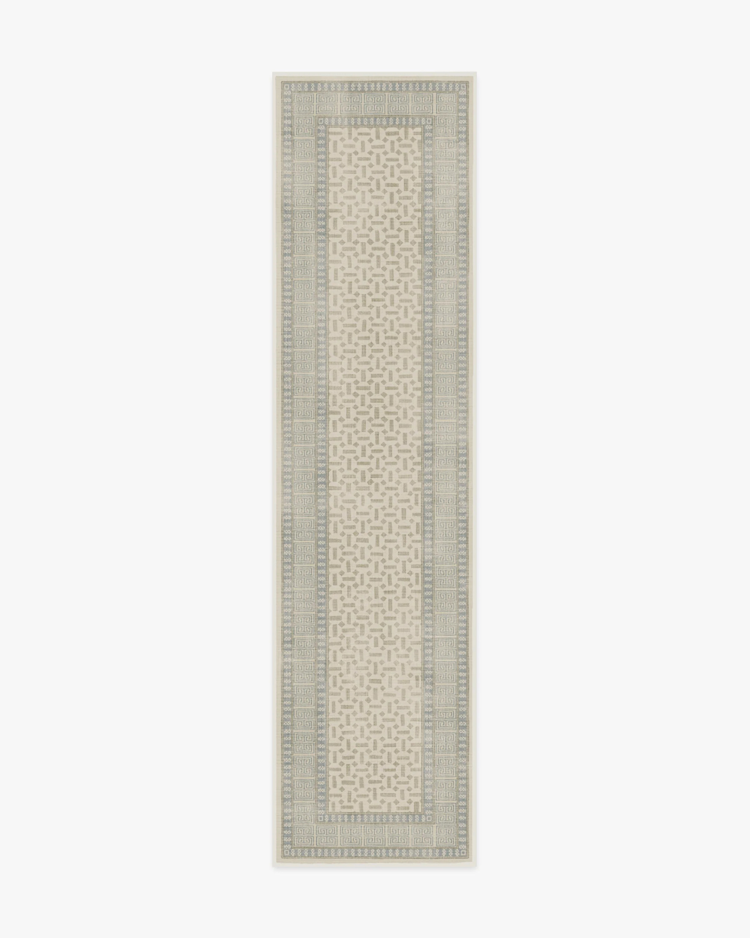 Kairos Ivory & Blue Rug | Ruggable