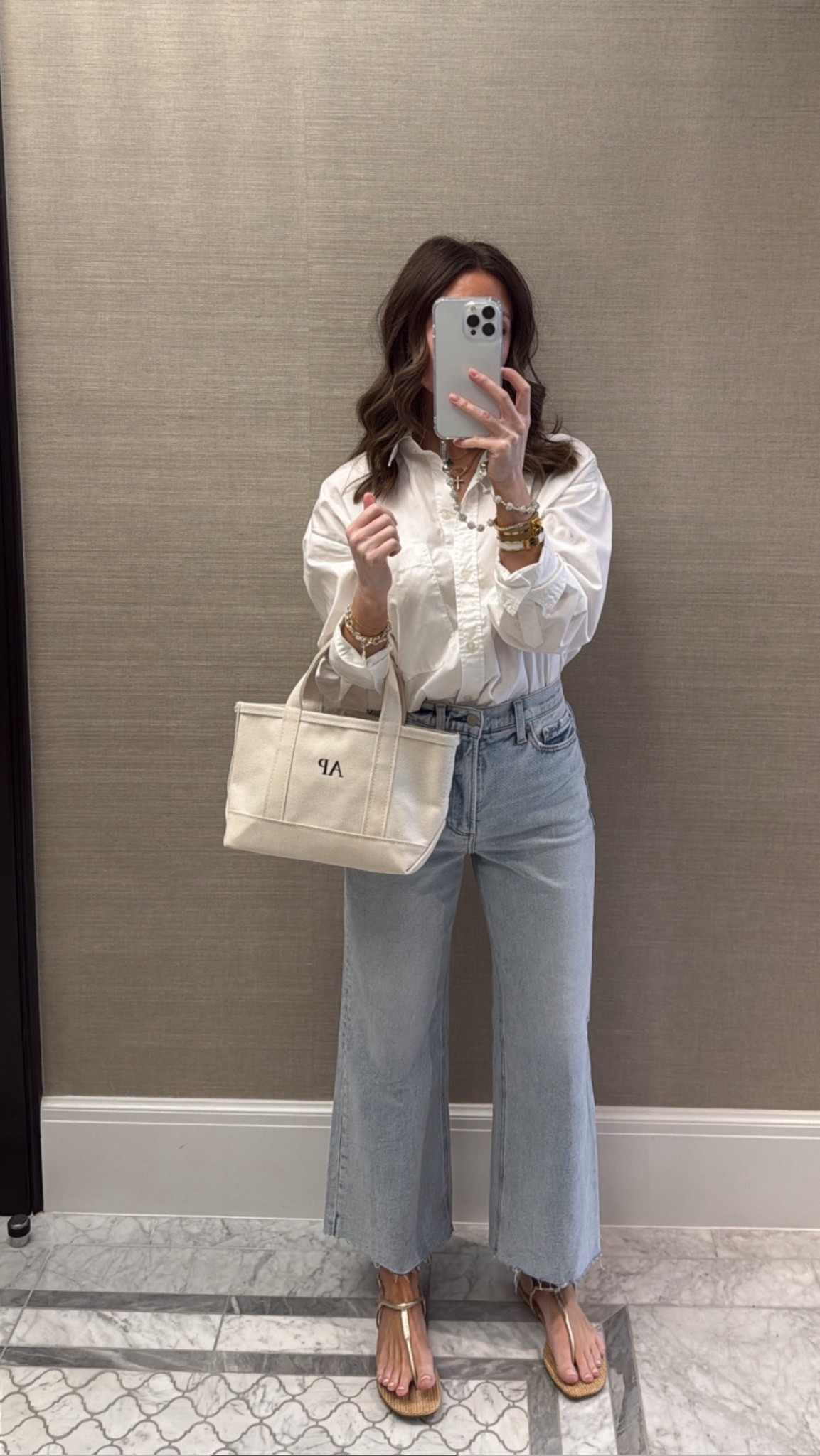 Abercrombie white shirt (old)
pistola cropped jean (25 petite)
loeffler randall sandal (size up 1/2)
llbean mini boat and tote

#LTKFindsUnder100 #LTKWorkwear #LTKStyleTip