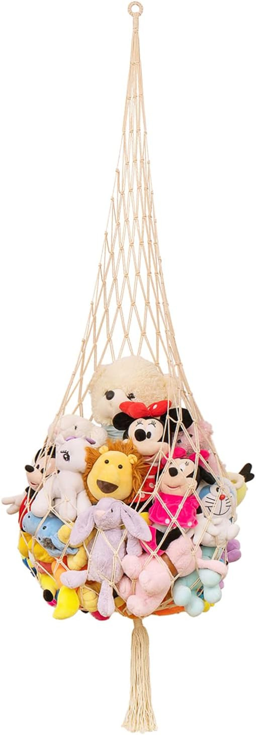 Novel Stuffed Animal Net or Hammock Macrame Toy Display- 6.5ft H,One Hook! Perfect for The Tiny S... | Amazon (US)
