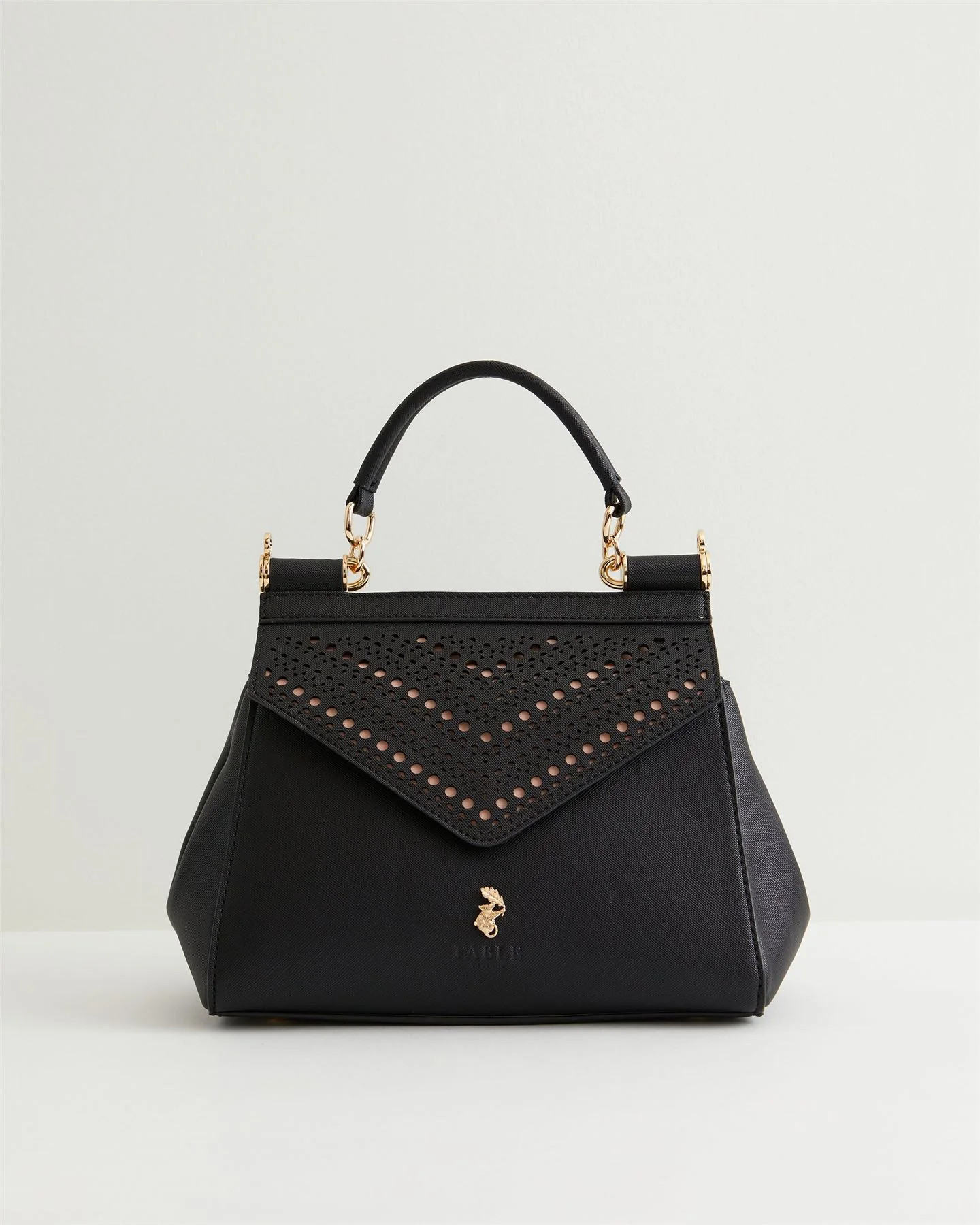 Black Laser Cut Lady Bag | Fable England