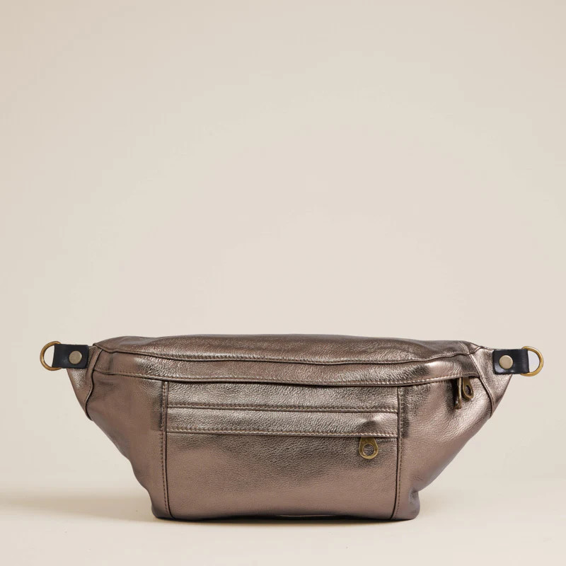 Cross Your Heart Sling - Leather Gunmetal | Parker Thatch