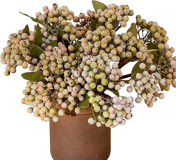 JD Artificial Berry Stems 16pcs 11.4" Decorative Branch Spray Fruit Picks for Home Décor DIY Wed... | Amazon (CA)