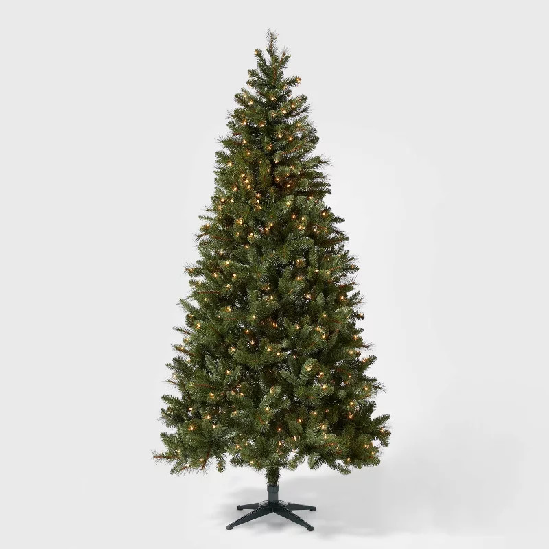 7.5' Pre-Lit Douglas Fir Artificial Christmas Tree Clear Lights with AutoConnect - Wondershop... | Target