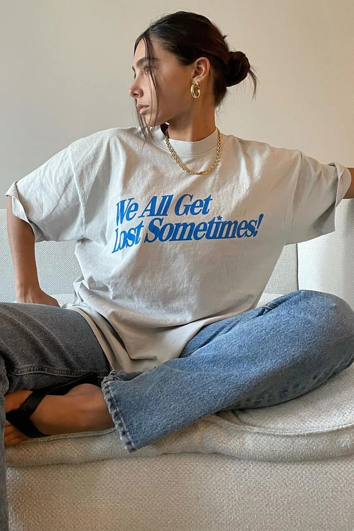 T-Shirt - Ecru - Oversized | Trendyol DE