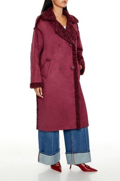 Faux Shearling & Suede Coat | Forever 21