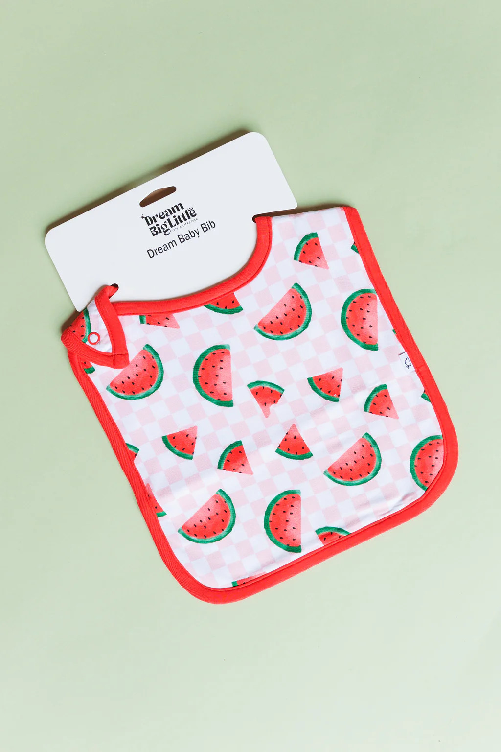 ONE IN A MELON CHECKERS DREAM BABY BIB | Dream Big Little Co.