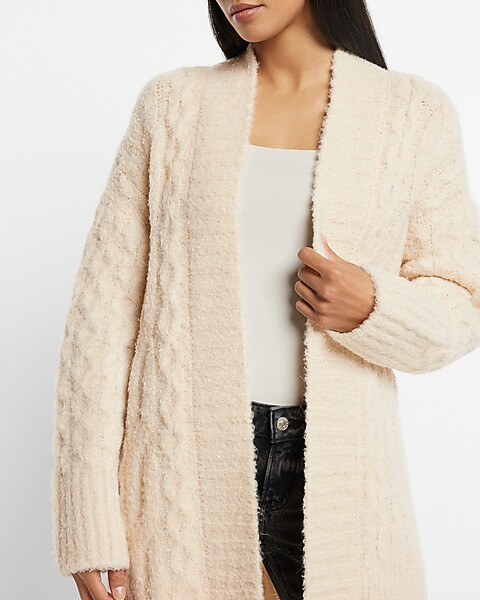 Cozy Cable Knit Cardigan | Express