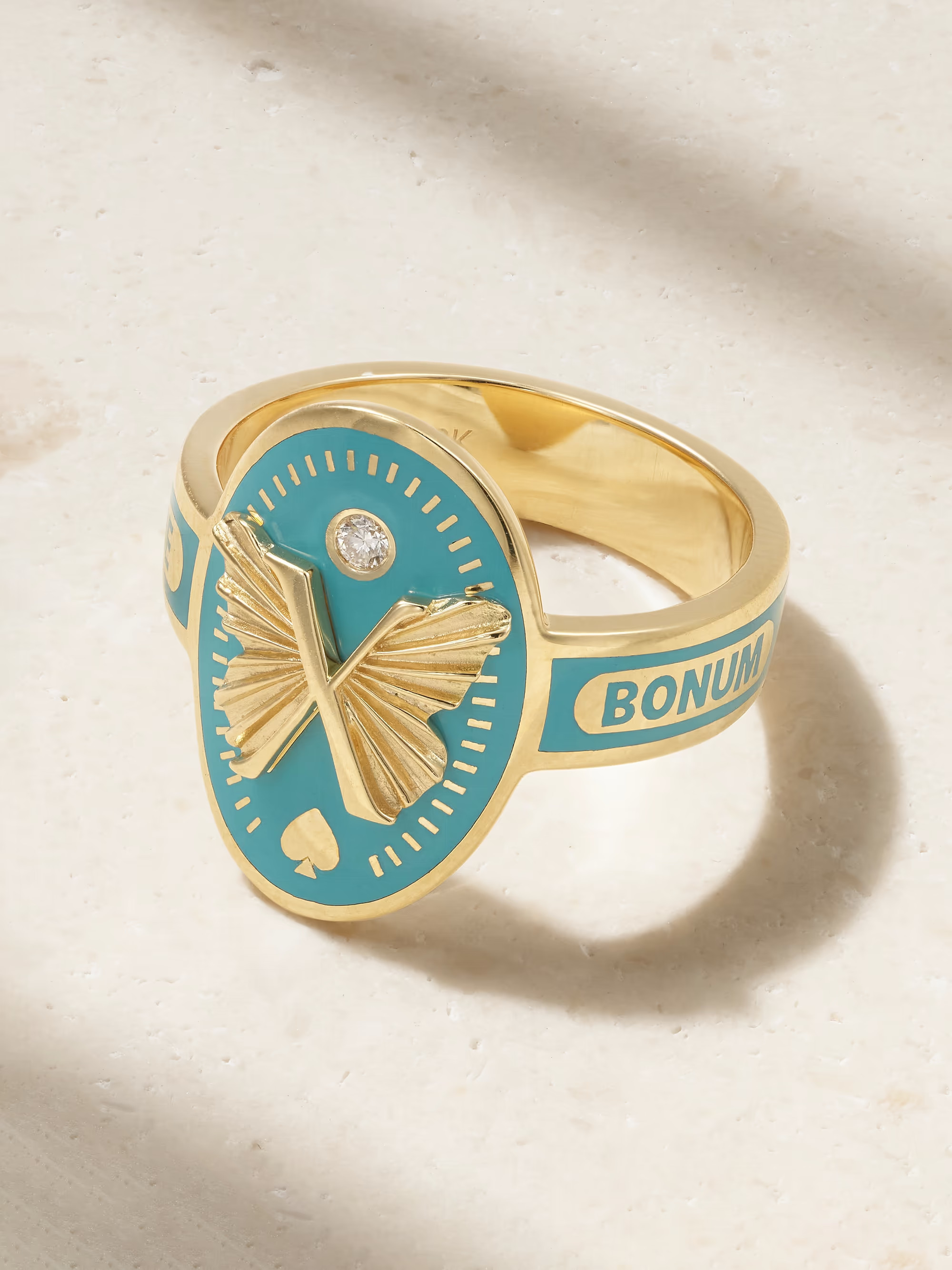 Reverie 18-karat gold, diamond and enamel ring | NET-A-PORTER (UK & EU)