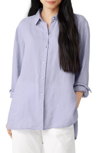 Click for more info about Classic Collar Easy Linen Button-Up Shirt