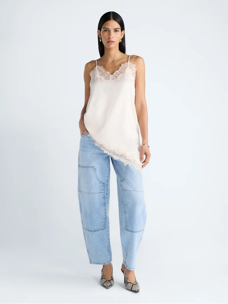 Devil Wears Prada Scoop Collection Women's Asymmetrical Lace Cami, Sizes XS-XXL - Walmart.com | Walmart (US)