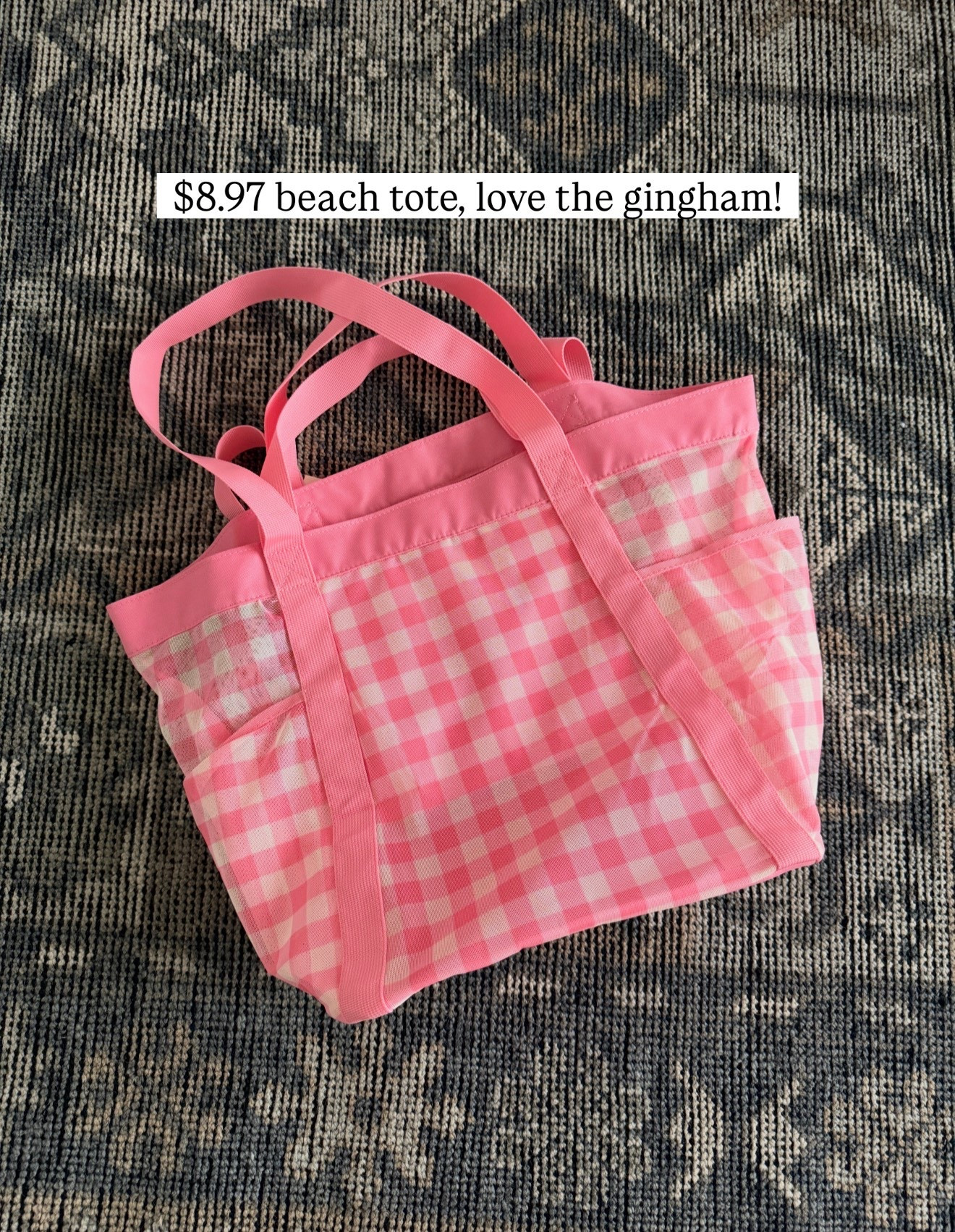 Mesh beach tote for pool and beach days! Under $10 and available in several colors + patterns  

#LTKmomlife #LTKKids #LTKSwim